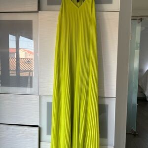 Victoria's Secret Green Pleated Maxi Sundress
